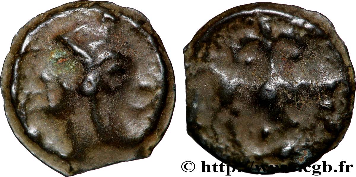 HAUTE ET MOYENNE SEINE Potin au taureau et au lis, classe Ia TB+