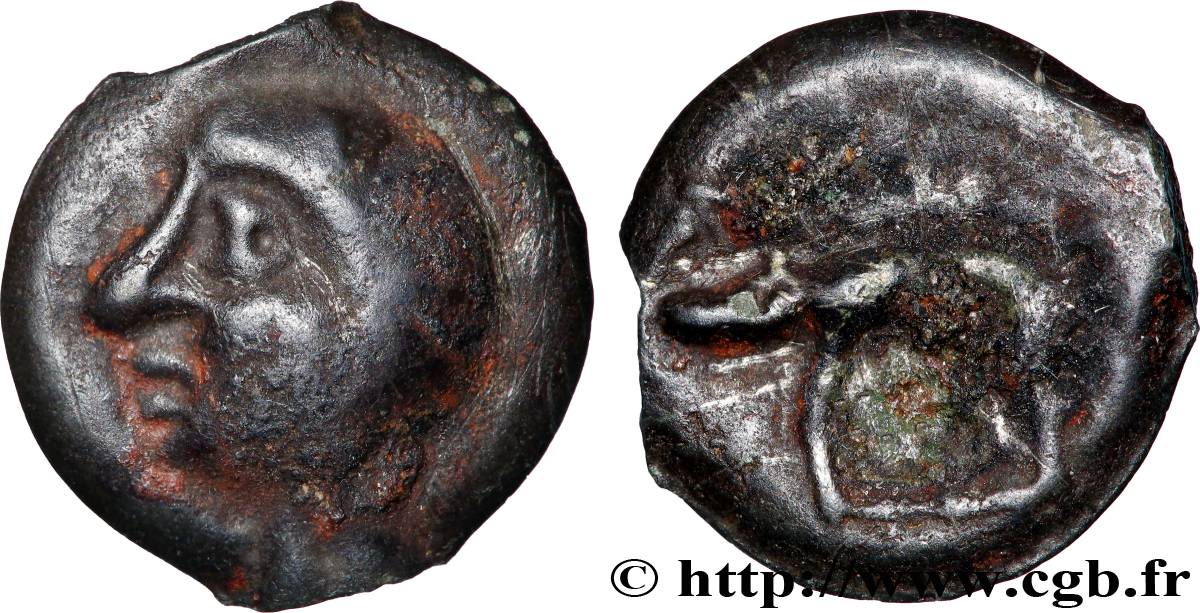 HAUTE ET MOYENNE SEINE Potin à la tête chauve TTB+/TTB