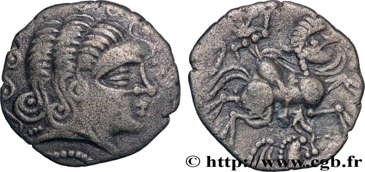 VÉNÈTES (Région de Vannes) Statère de billon au cheval octopède et à l’hippocampe TTB+