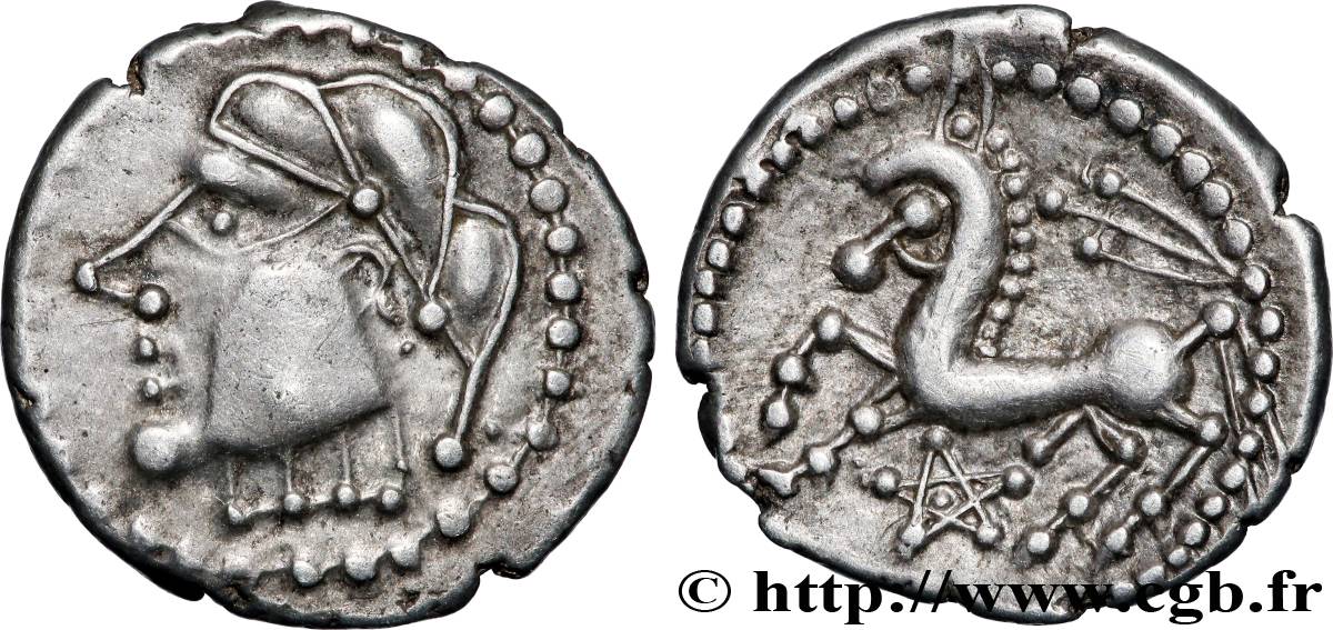 GALLIA - BITURIGES CUBI (Area of Bourges) Denier au glaive et au pentagramme MS