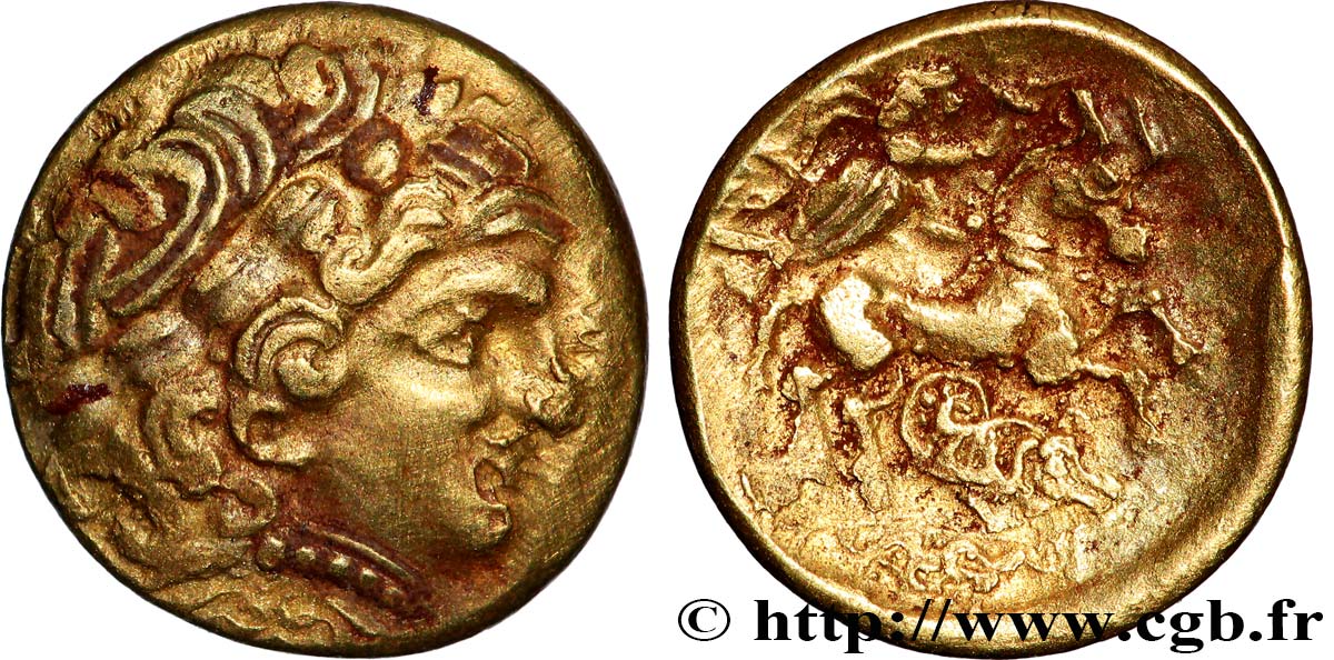 GROUPE DE NORMANDIE, Indéterminées Quart de statère “aux monstre marins” TTB+