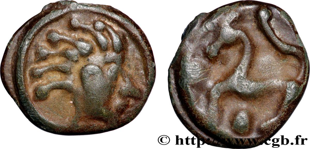 GALLIEN - SENONES (Region die Sens) Potin à la tête “d’indien” fVZ