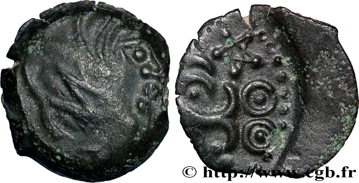 GALLIA - SENONES (Región de Sens) Bronze YLLYCCI à l’oiseau, classe Va / Vc MBC