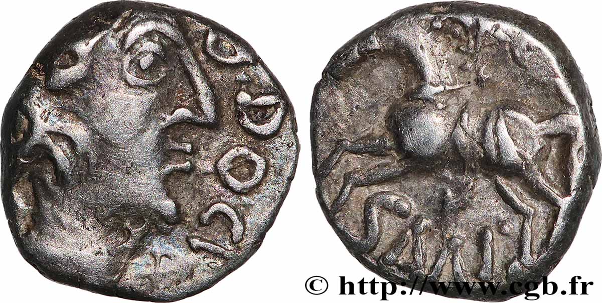 SÉQUANES (Région de Besançon) Denier Q. DOCI/SAM F - tête à droite TTB+