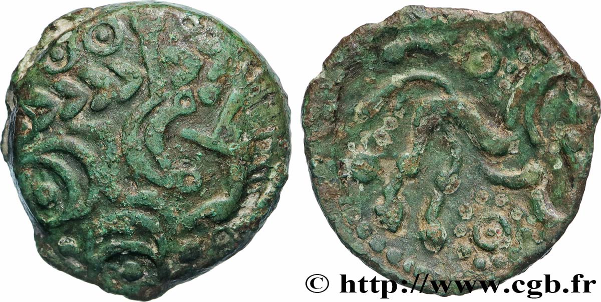 GALLIEN - AULERCI EBUROVICES (Region die Évreux) Bronze au cheval, dérivé de types belges SS