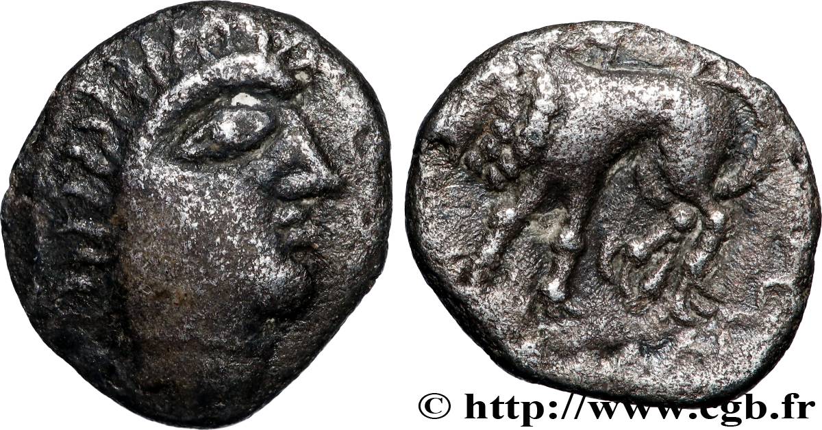 SUESSIONS (région de Soissons) Denier au lion, “type de Villeneuve-Saint-Germain” TTB+