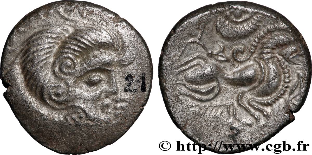 CORIOSOLITES (Région de Corseul, Cotes d Armor) Statère de billon, classe I au nez droit TTB+