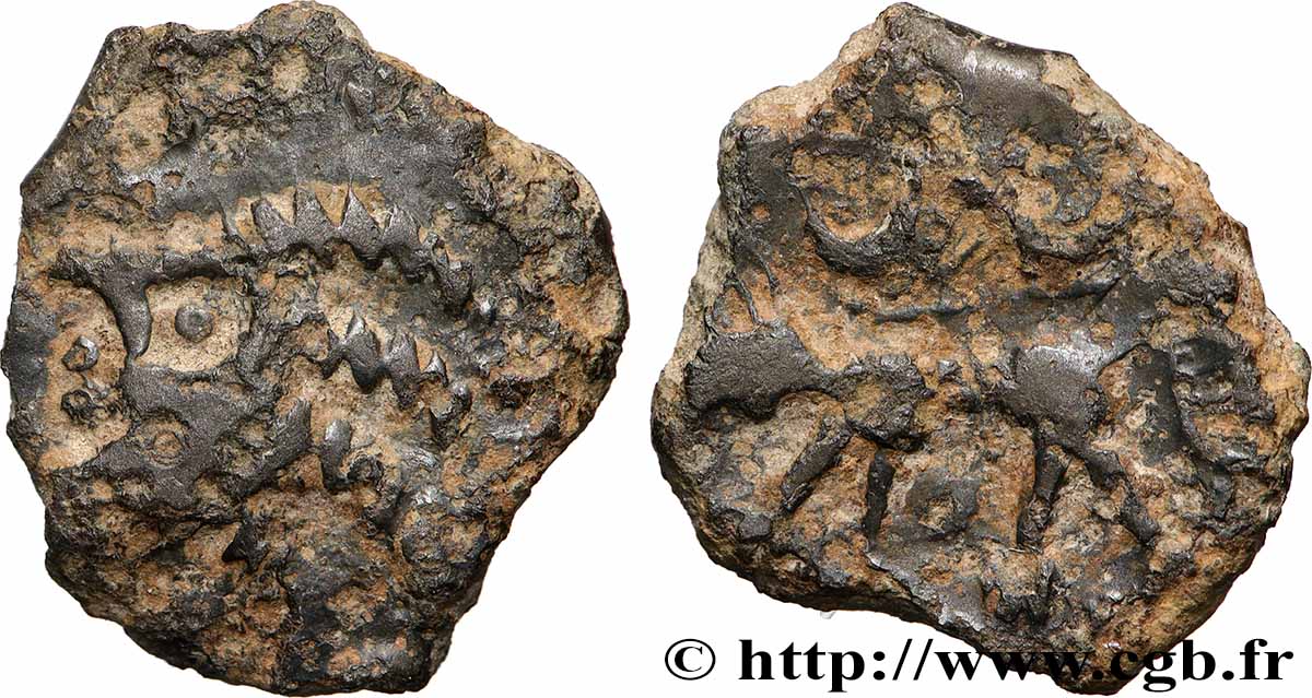 GALLIEN - CARNUTES (Region die Beauce) Bronze au loup, tête à gauche fSS