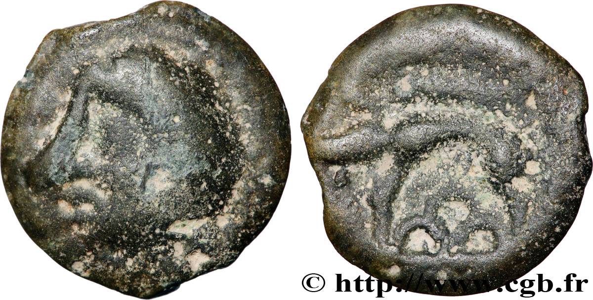 GALLIEN - ALTEN UND MITTLERES SEINE Potin à la tête chauve SS