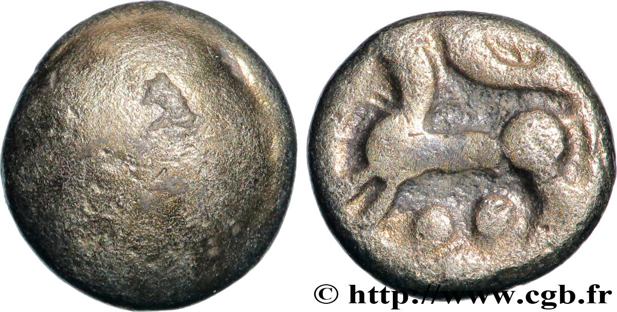 GALLIA BELGICA - REMI (Area of Reims) Quart de statère “aux segments de cercles” en bas électrum VG/XF