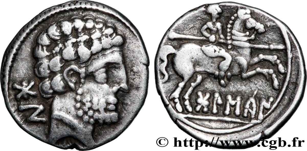 HISPANIA - SUSSETANOS - BOLSKAN (OSCA/HUESCA) (Province de Huesca) Denier au cavalier TTB+/TTB