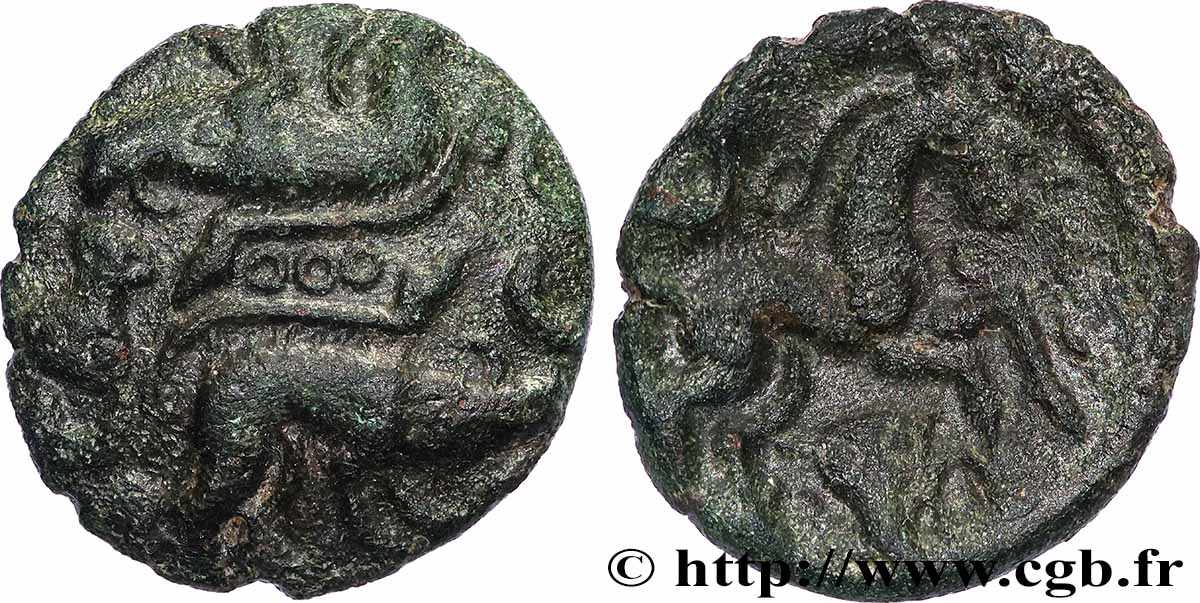 AMBIANI (Area of Amiens) Bronze aux sangliers affrontés AU/AU