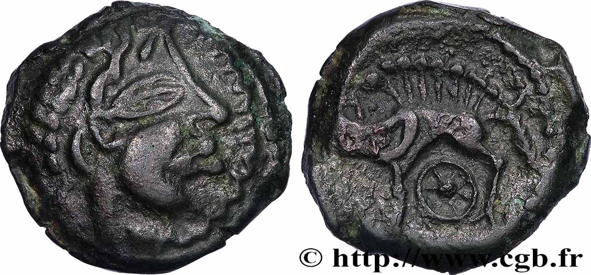 VELIOCASSES (Area of Norman Vexin) Bronze au sanglier de Saint-André-sur-Cailly XF/AU