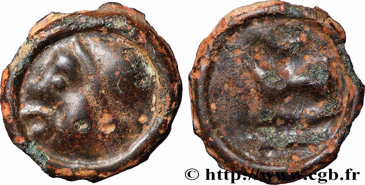 BITURIGES CUBI, UNBEKANNT Potin au cheval SS/fSS