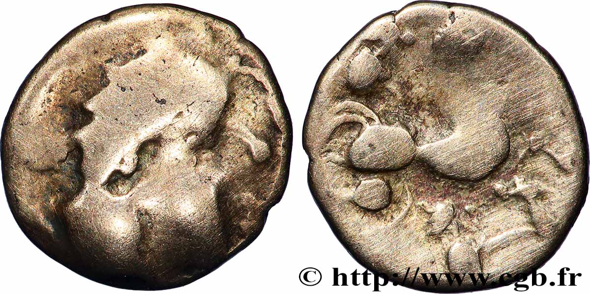 GALLIEN - NAMNETES (Region die Nantes) Quart de statère à l hippophore S