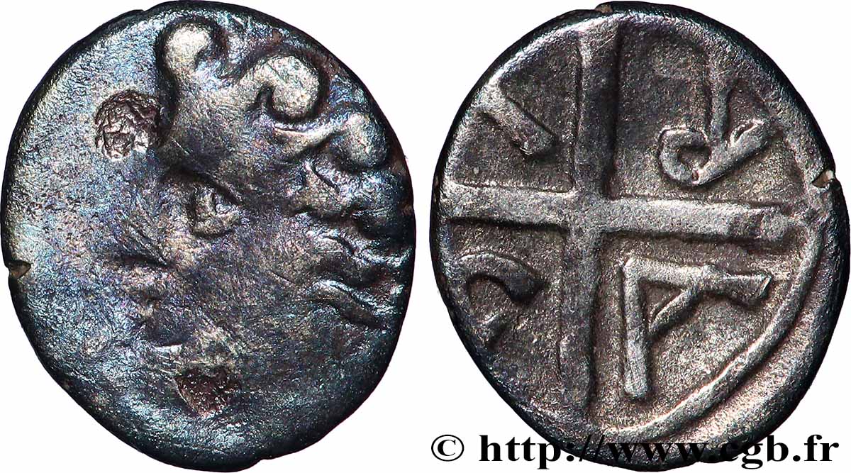 GALLIEN - TAL DAS RHONE Obole à légende RIGA SS