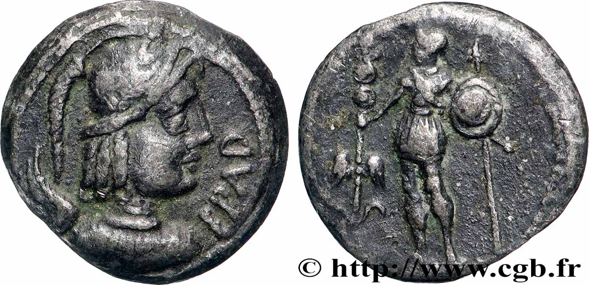 GALLIEN - ARVERNI (Region die Clermont-Ferrand) Bronze EPAD, au guerrier SS