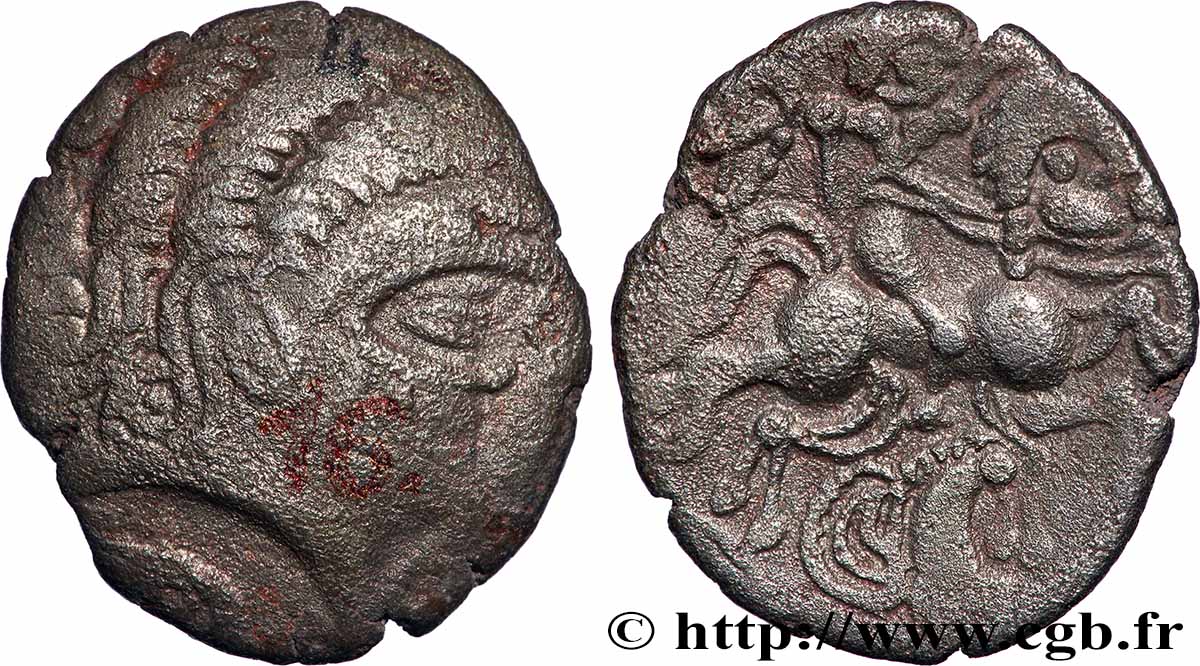 VENETI (Area of Vannes) Statère de billon au cheval octopède et à l’hippocampe AU