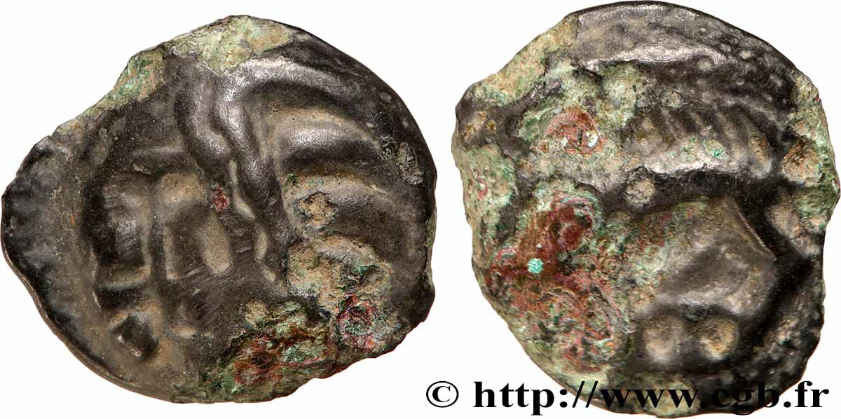 GALLIA BELGICA - LEUCI (Area of Toul) Potin à la tête d indien, classe Im “Type du Tremblois” VF