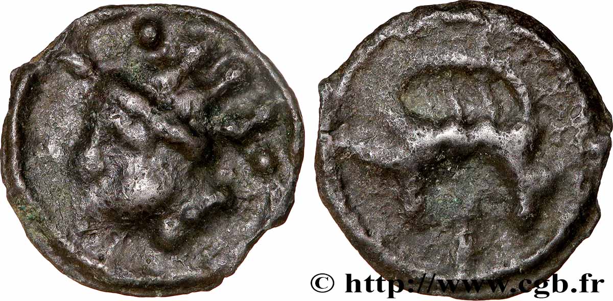 GALLIA BELGICA - LEUCI (Area of Toul) Potin au sanglier enseigne XF
