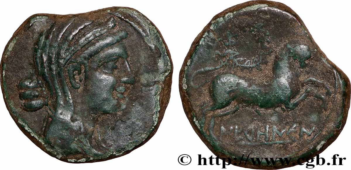 NERONKEN - NÉDÈNES (oppidum de Montlaurès) Unité ou bronze au taureau TTB/TB+