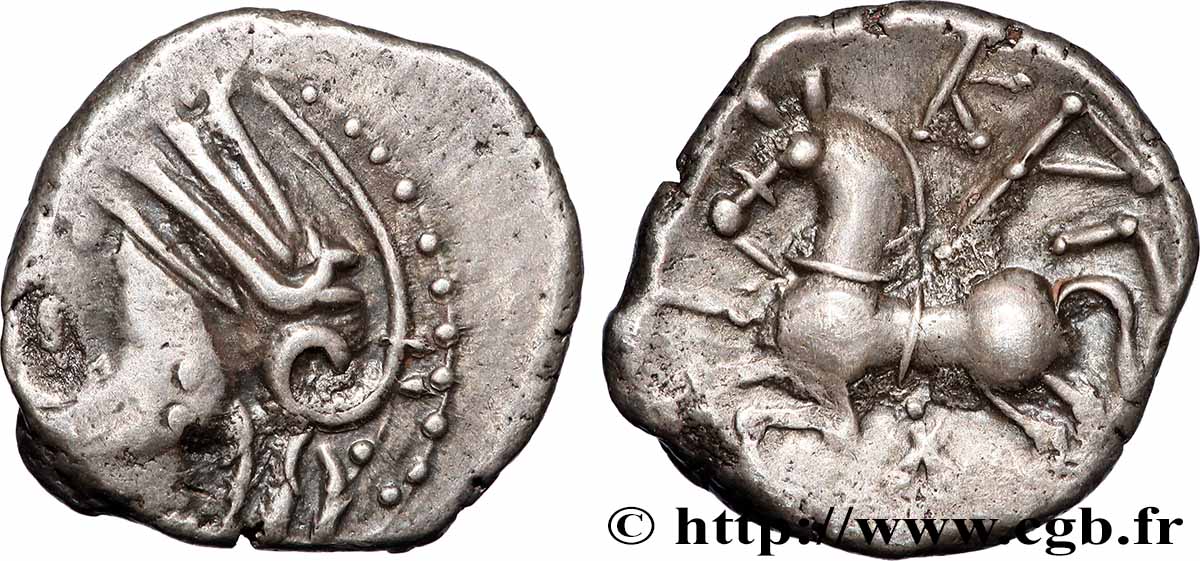 GALLIA BELGICA LINGONES (Regione di Langres) Denier KALETEDOY, B5 q.SPL