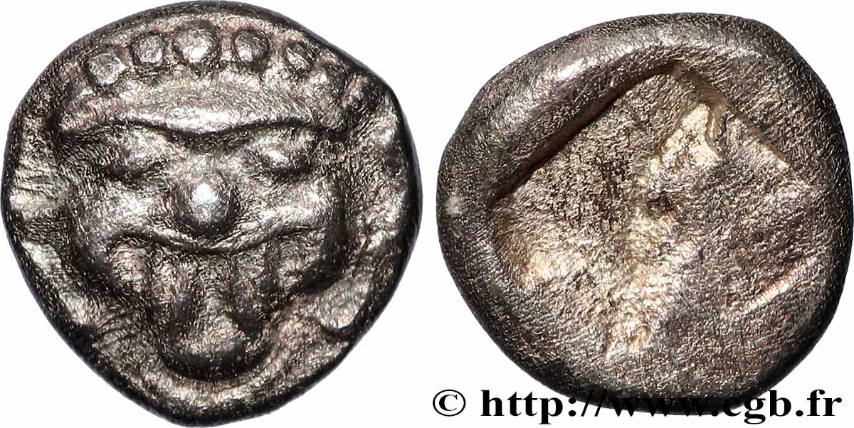 MASSALIEN - MARSEILLES Hémiobole du type du trésor d’Auriol à la tête de gorgone VZ