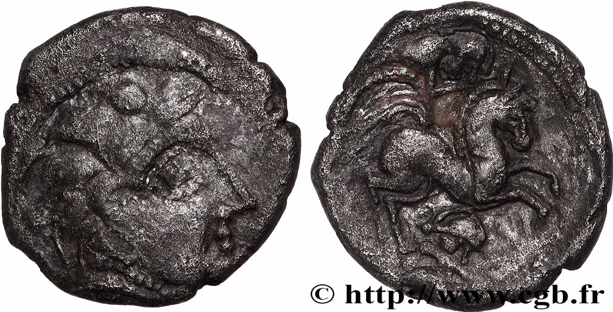 GALLIEN - SANTONES / MITTELWESTGALLIEN - Unbekannt Drachme d’argent à l hippophore SS/fVZ