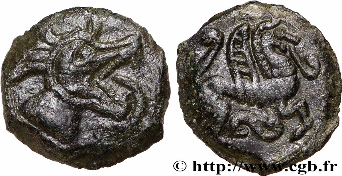 BITURIGES CUBI, UNSPECIFIED Bronze au loup et au pégase, revers à l’esse AU