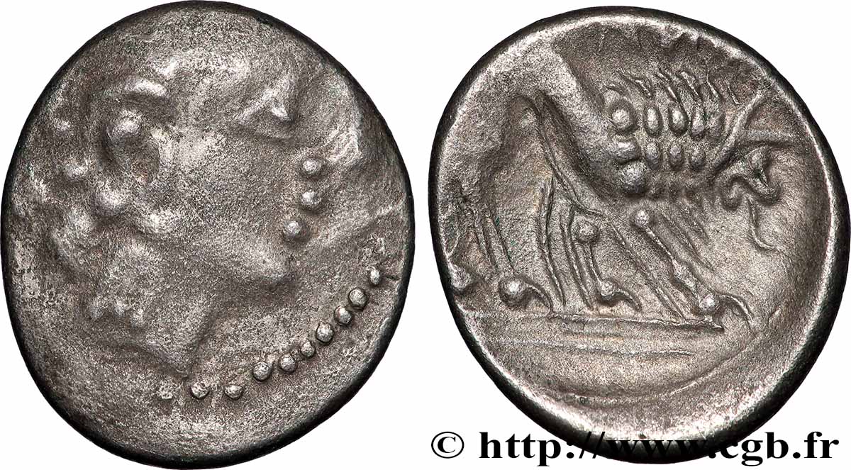 ITALY - TRANSPADANE - CELTO-LIGURES “Drachme légère”, imitation de Marseille XF/AU