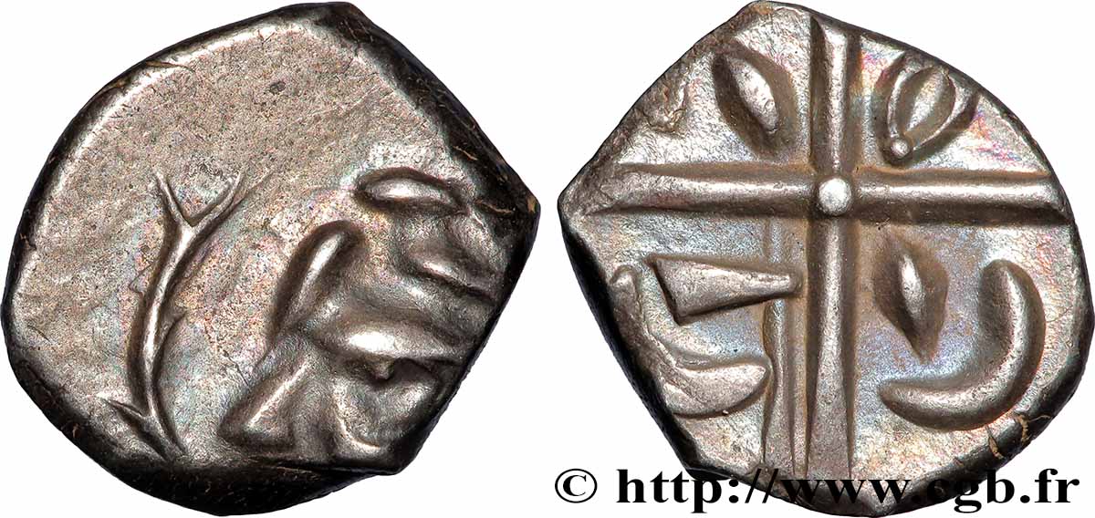 VOLQUES TECTOSAGES (région de Toulouse) Drachme “à la tête cubiste”, S. 20 SUP