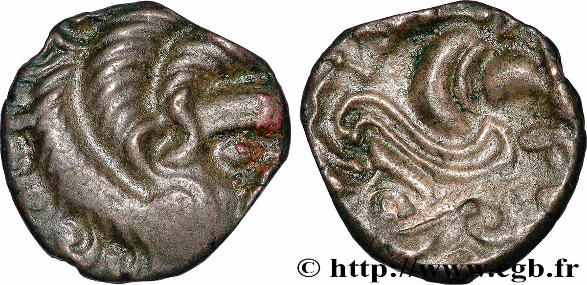 CORIOSOLITES (Région de Corseul, Cotes d Armor) Quart de statère de billon, classe III au sanglier TTB+