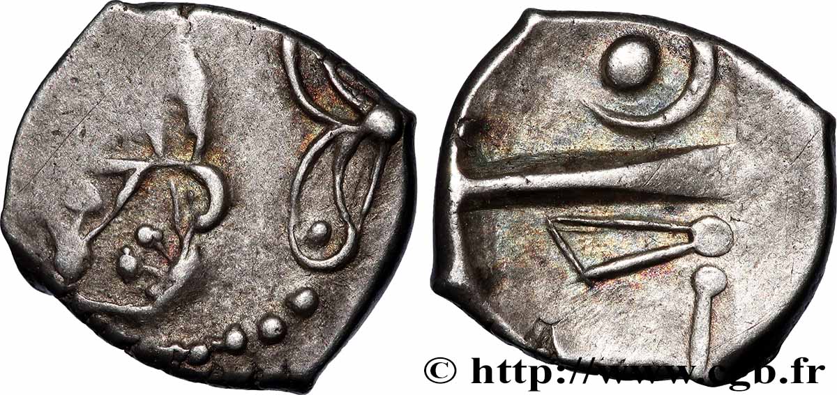 GALLIA - SOUTH WESTERN GAUL - CADURCI (Area of Cahors) Drachme “à la tête triangulaire”, S. 131 AU