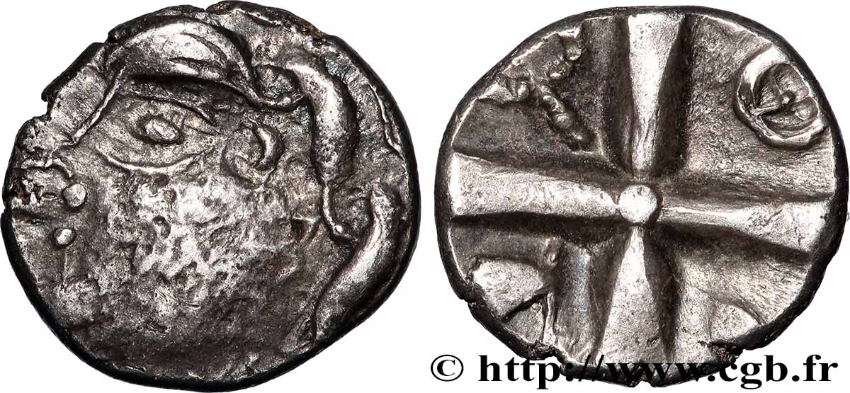 GALLIA - SOUTH WESTERN GAUL - PETROCORII (Area of Perigueux) Drachme type de Belvès S.228 XF