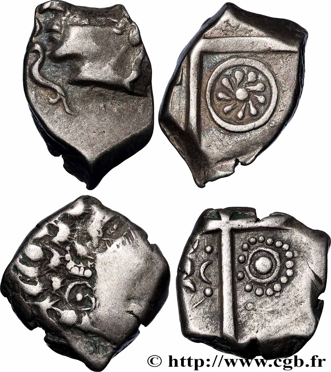 GALLIA - SOUTH WESTERN GAUL - PETROCORES / NITIOBROGES, Unspecified Lot de deux drachmes “au style flamboyant” lot