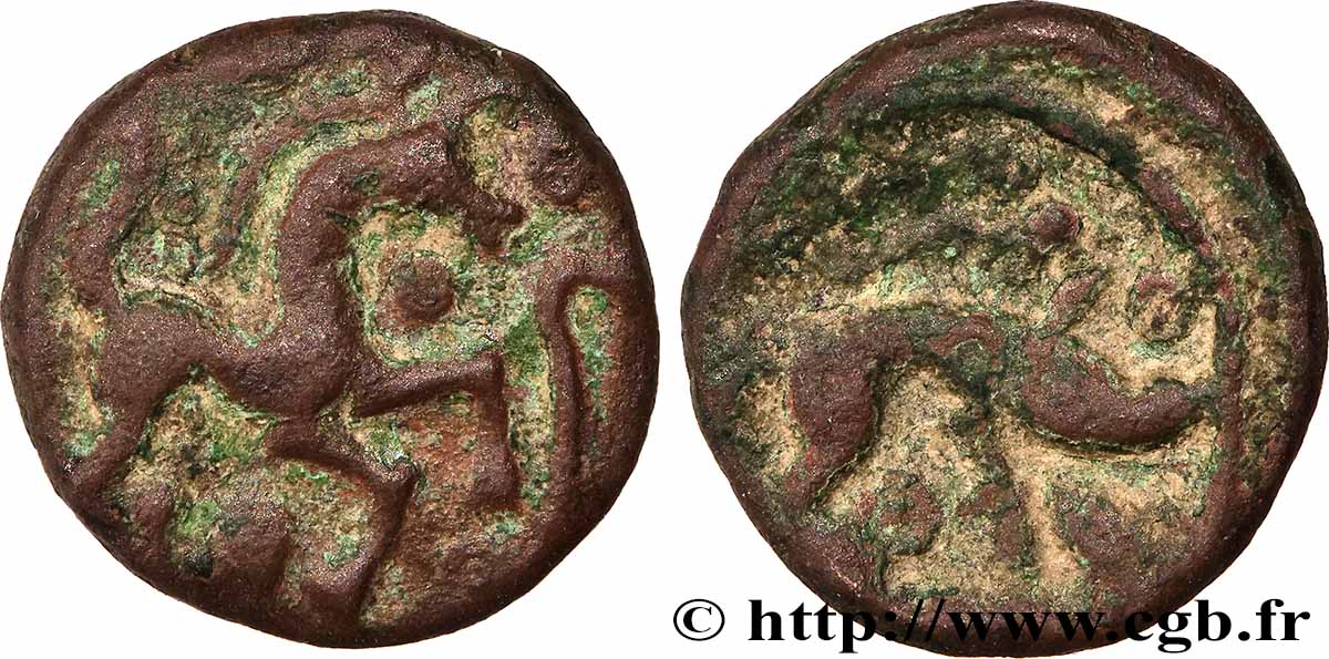 AMBIENS (Région d Amiens) Bronze au cheval et au sanglier, “type des dépôts d’Amiens” TTB
