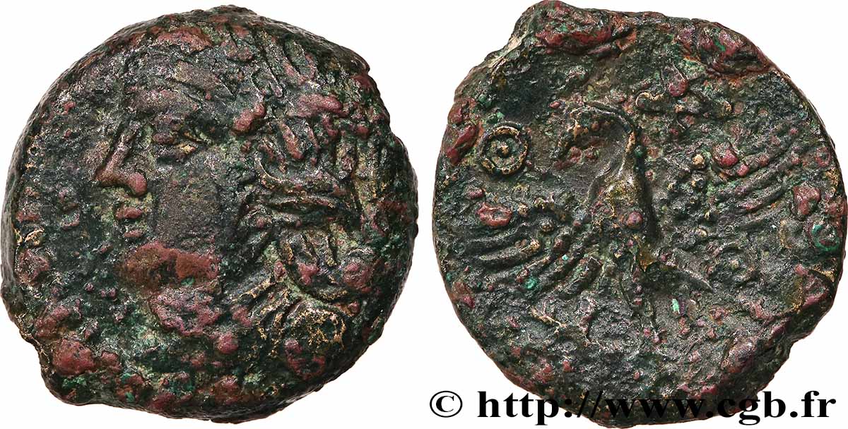 GALLIEN - BITURIGES CUBI (Region die Bourges) Bronze VANDIINOS à l’aigle SS