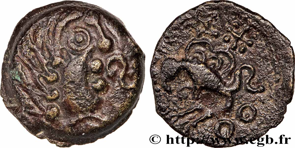 GALLIEN - SENONES (Region die Sens) Bronze YLLYCCI à l’oiseau, classe VI fVZ