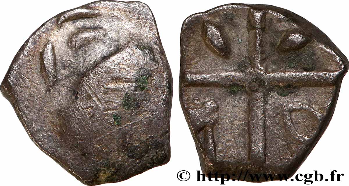 GALLIA - SUDOVESTE DELLA GALLIA - VOLCÆ TECTOSAGES (Regione di Tolosa) Drachme “à la tête cubiste”, S. 1 MB/BB