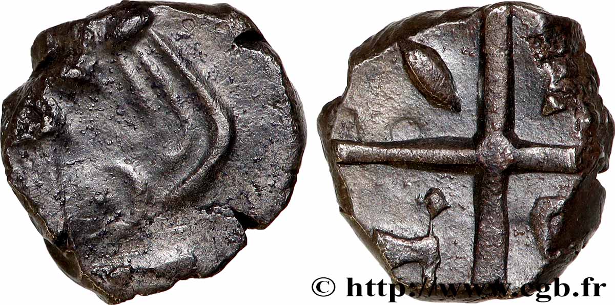 GALLIEN - SÜDWESTGALLIEN - VOLCÆ TECTOSAGES (Region die Toulouse) Drachme “à la tête cubiste”, S. 1 S/SS