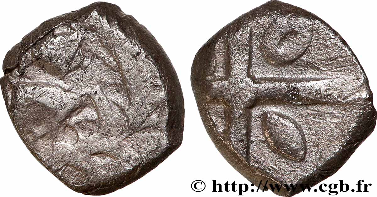 GALLIEN - SÜDWESTGALLIEN - VOLCÆ TECTOSAGES (Region die Toulouse) Drachme “à la tête cubiste”, S. 20 S/SS