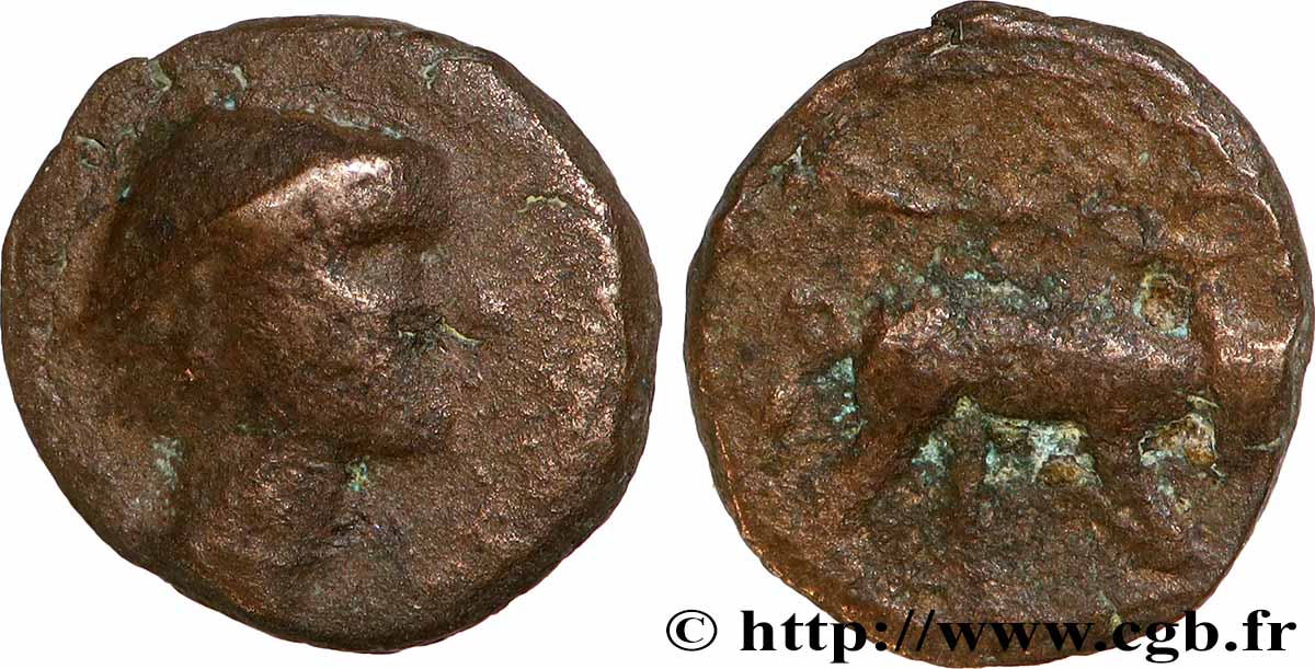 MASSALIEN - MARSEILLES Petit bronze au taureau fSS