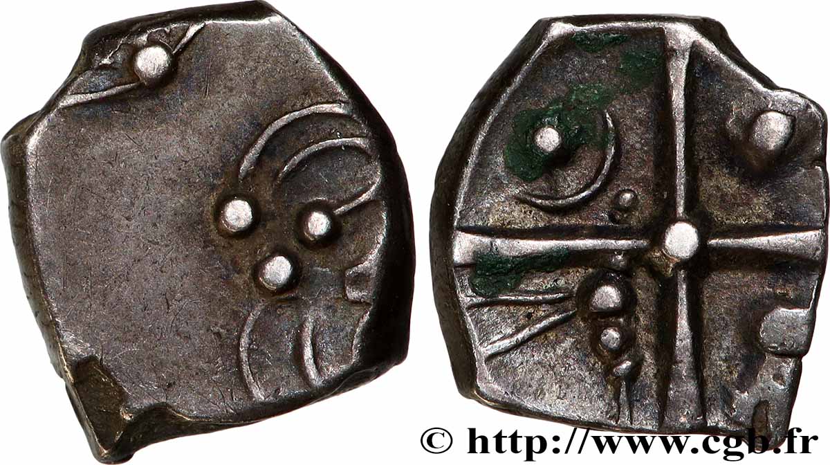 GALLIA - SOUTH WESTERN GAUL - CADURCI (Area of Cahors) Drachme “à la tête triangulaire”, S. 131 AU
