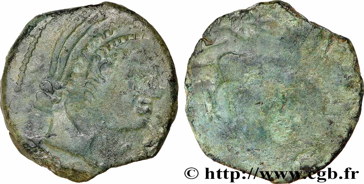 GALLIEN - NEDENES (oppidum des Montlaures) Unité ou bronze au taureau S