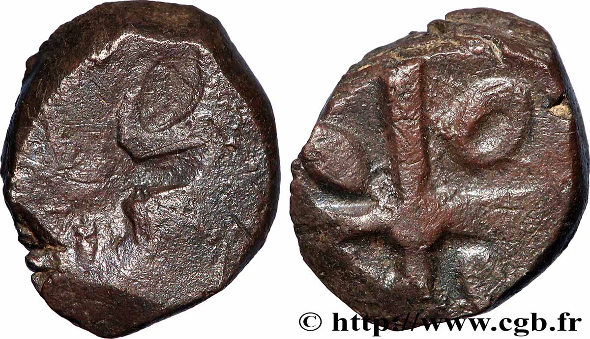 GALLIEN - SÜDWESTGALLIEN - VOLCÆ TECTOSAGES (Region die Toulouse) Drachme “à la tête cubiste”, S. 1 S/fSS