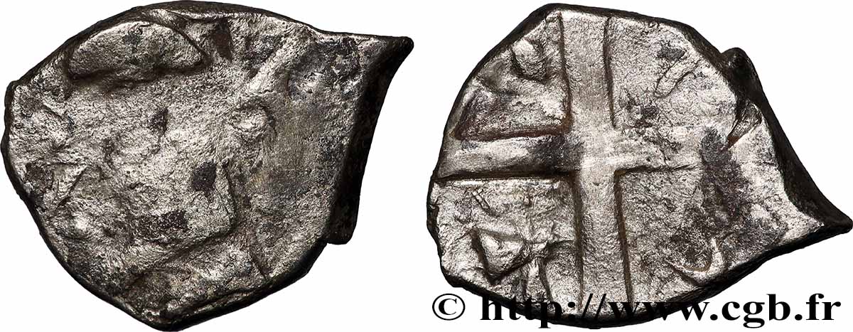 GALLIEN - SÜDWESTGALLIEN - VOLCÆ TECTOSAGES (Region die Toulouse) Drachme “à la tête cubiste”, S. 1 S/fSS