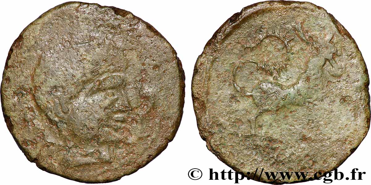 GALLIEN - NEDENES (oppidum des Montlaures) Unité ou bronze au taureau SGE