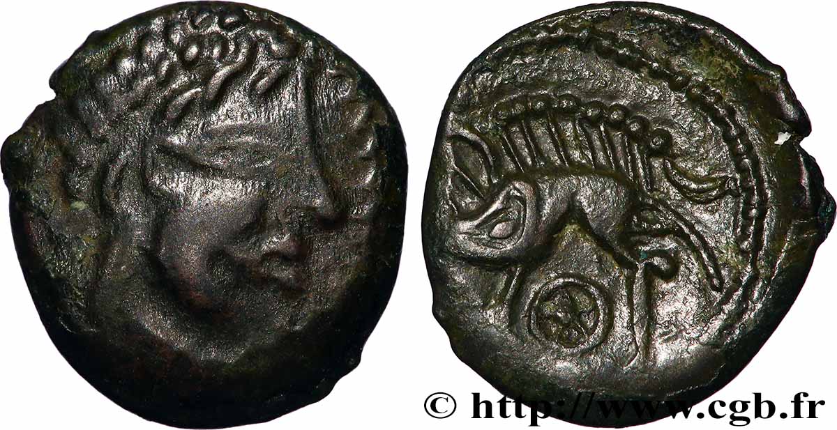 VELIOCASSES (Regione di Normandia) Bronze au sanglier de Saint-André-sur-Cailly BB/SPL