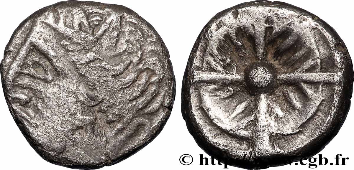 SOUTH-WESTERN GAUL Drachme imitation de Rhodé, S. 483 XF