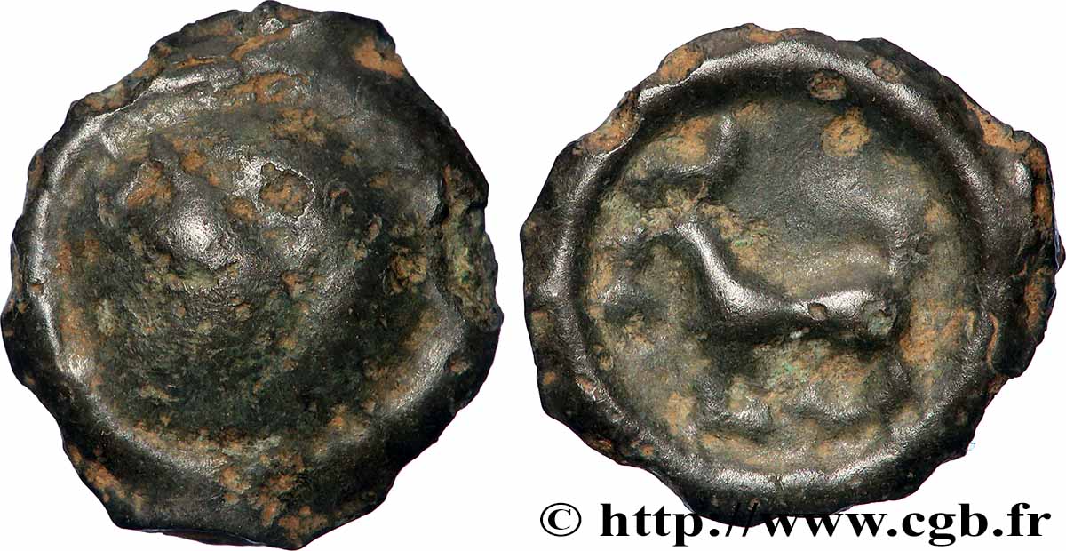BITURIGES CUBI, UNSPECIFIED Potin au cheval VF/VF